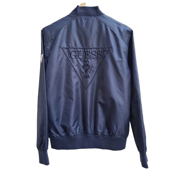 Guess Men's Light-weight Varsity Style Bomber Jacket, Size Small - Picture 2 of 12